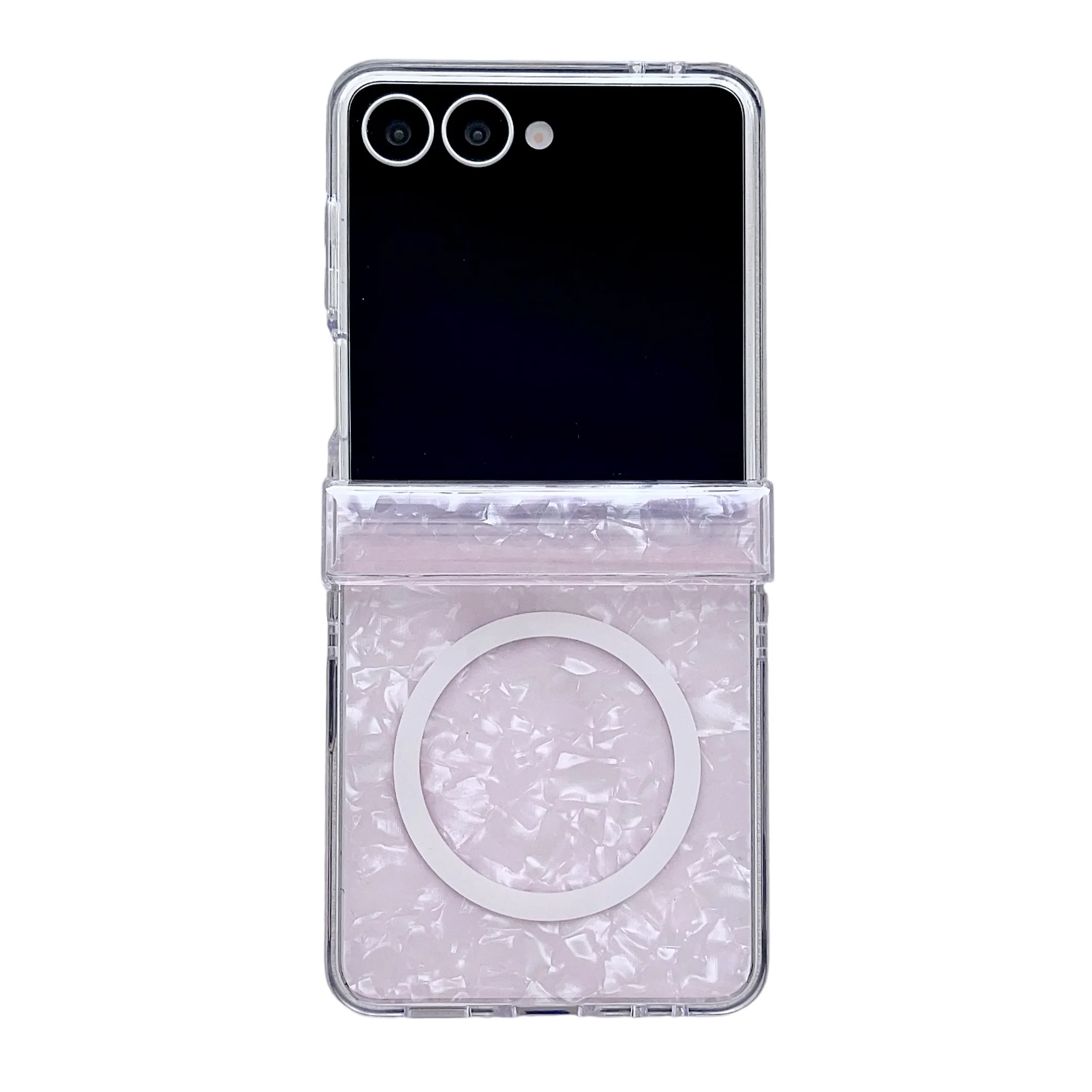 Luxury Shining Shell Pattern Magnetic Case - Shockproof Cover for Samsung Galaxy Z Flip Series