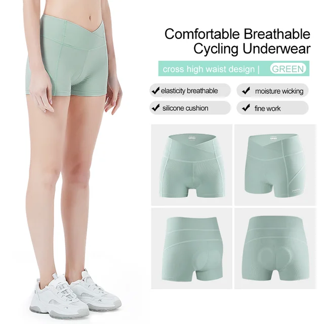 Cycling Shorts With 4D Gel Silicone Padding, Short, High Waist