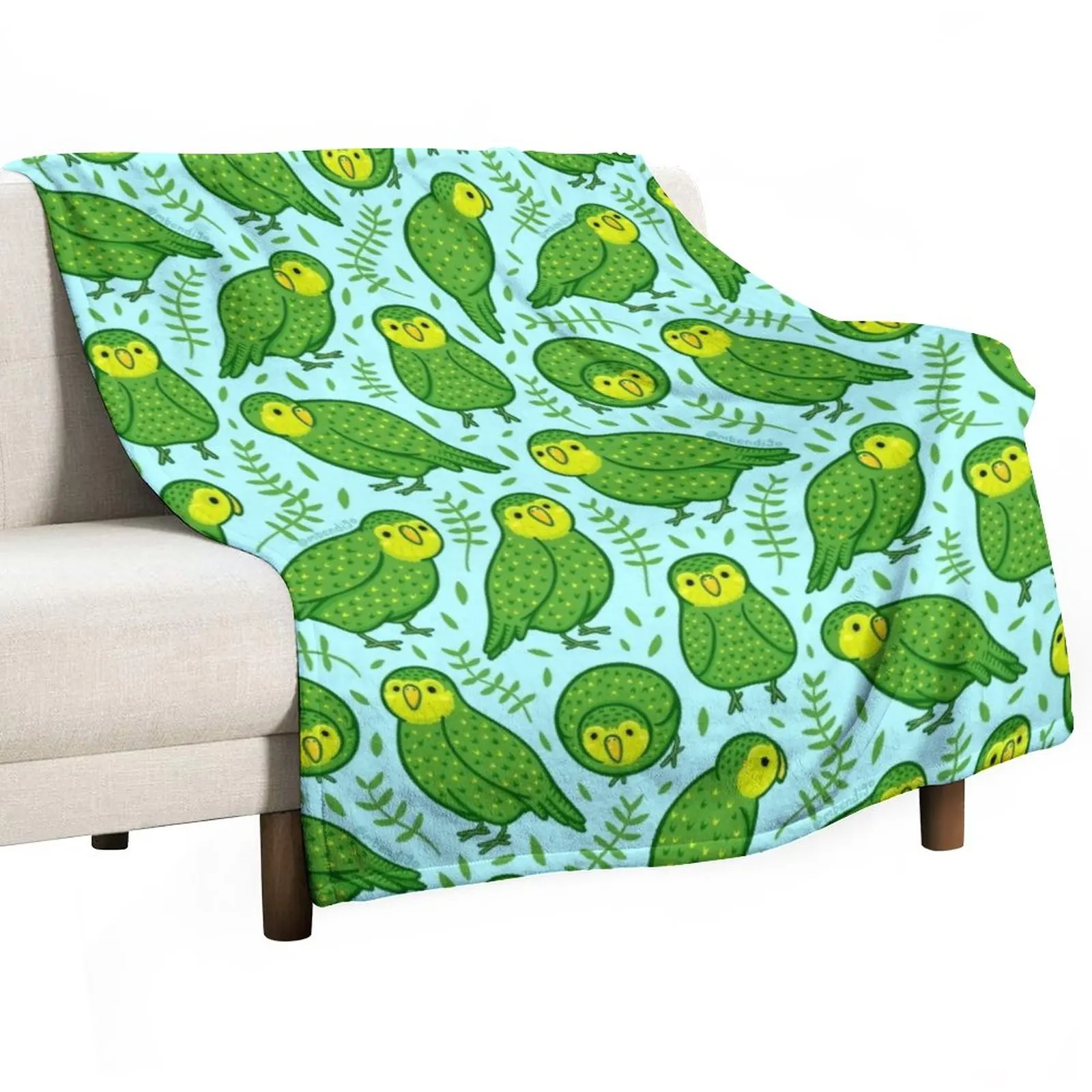 

Kakapo Throw Blanket Fluffy Shaggy Blanket Blanket For Decorative Sofa Furry Blanket