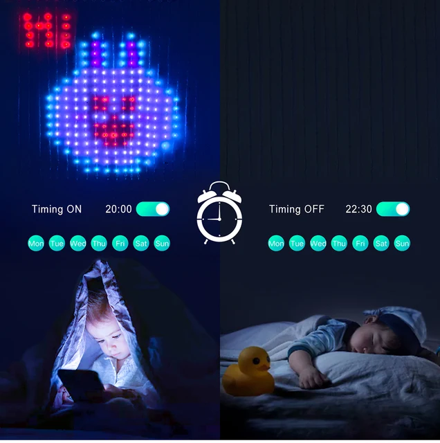 Cortina de luces LED RGBIC 400 con Bluetooth, iluminación inteligente para  exteriores, guirnalda de Navidad, decoración, festón programable, bricolaje  - AliExpress