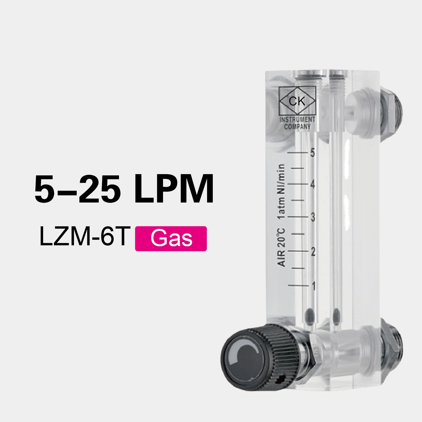 李朝 水滴 LZM-6T Gas Float Flow Meter Small Gas Flow Meter Panel Mount