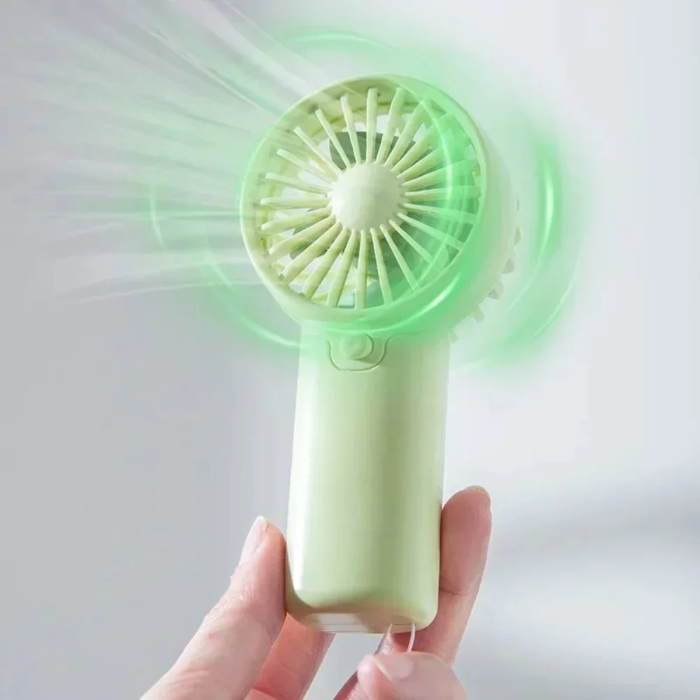 Portable Mini Fan Convenient Creative Small Handheld Pocket Fan Lightweight Adjustable Cute Quiet For Home Office Travel