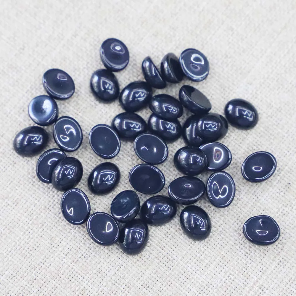 Natural Stone Agate 8* 10mm Oval Cabochon Ring Face Necklace Bracelet Ear Studs Making Jewelry Accessories Gift Wholesale 100Pcs