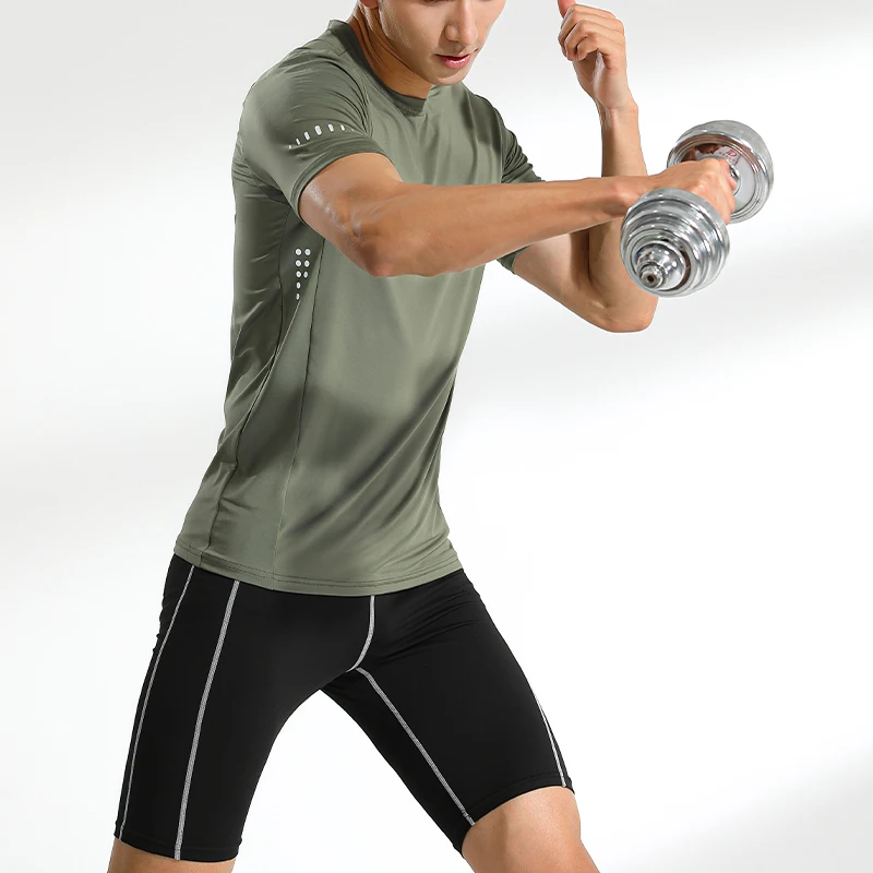 Men's Sports Fitness Shorts Gym Training Quick Dry Compression Leggings Cycling Short Basketball Running Short Workout Tight 232