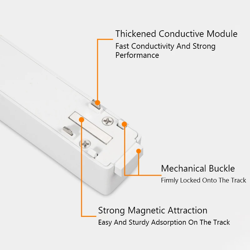 6MM Intelligent ultra -thin light -fitting rail led magnetique surface light  graffiti rail no main lamp living room line light 5