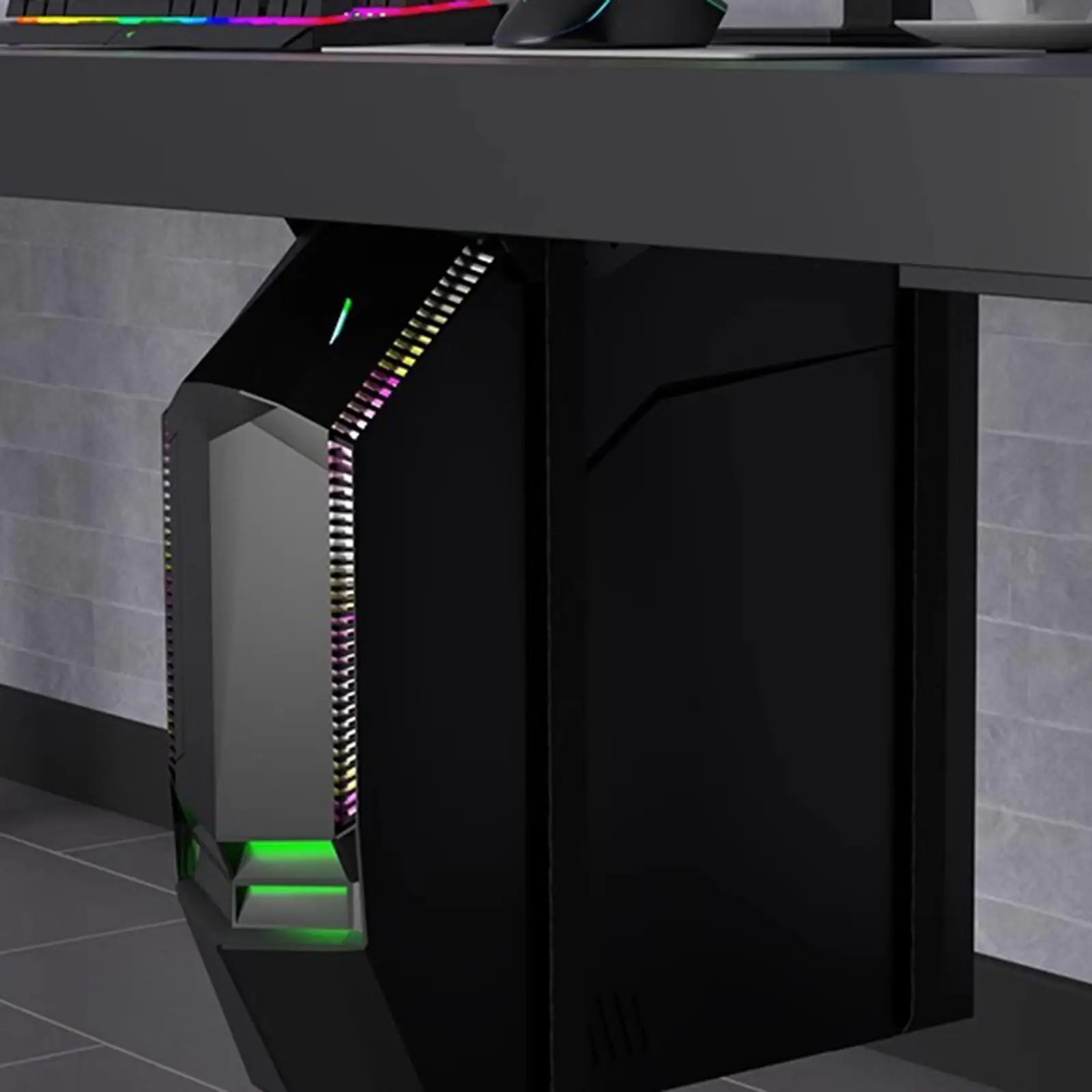 높이 및 너비 조절 가능 책상 아래 PC 마운트, 컴퓨터 케이스, CPU 거치대 서스펜션, CPU 거치대 걸이 브래킷