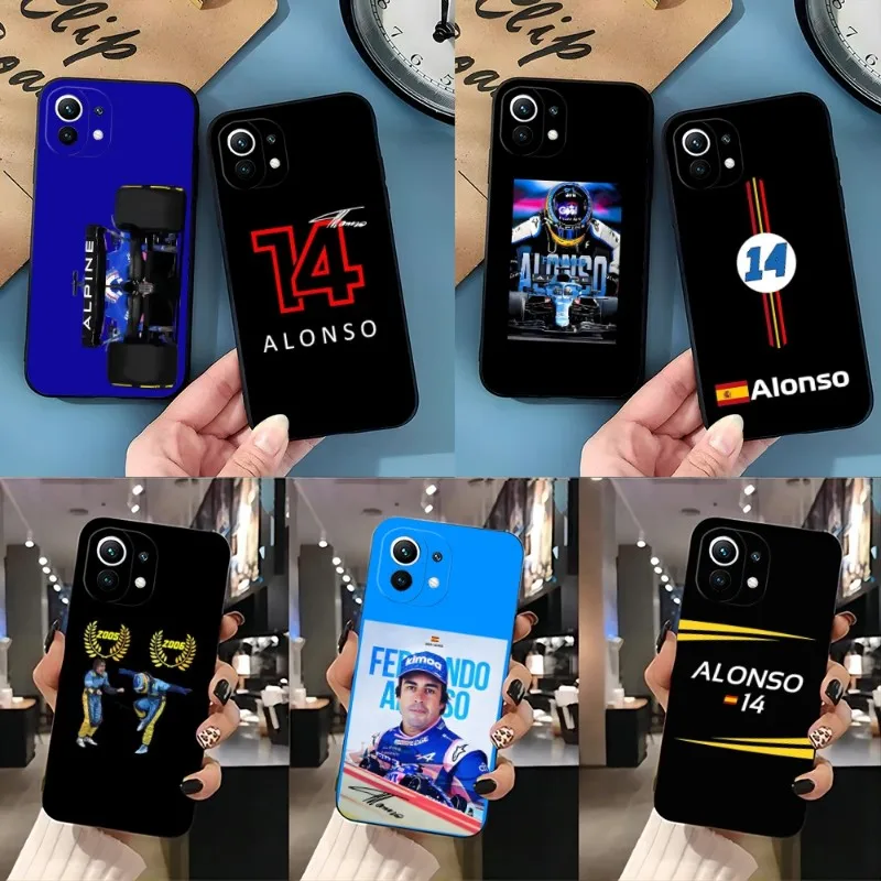Fernando Alonso 14 Renault F1 Custodia Per Telefono Da Corsa Per Xiaomi Pocof3 M4Pro X3 Gt M3 X4Pro Nfc Note 10Pro Redmi Note 11 10 Pro Plus
