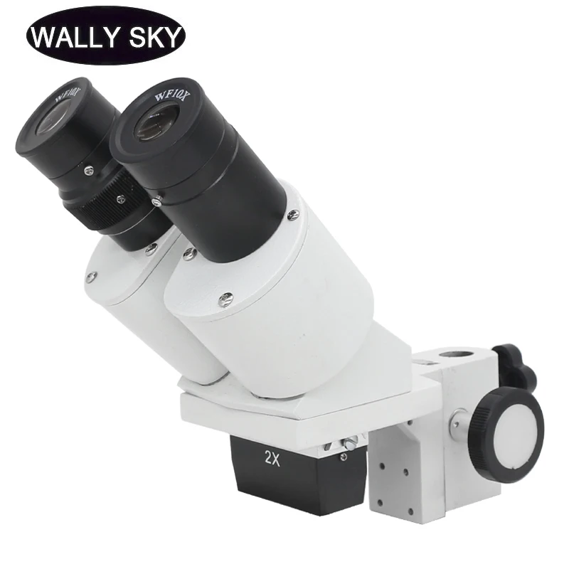 Microscope Binocular Head for Stereo Microscopes with 10X Magnification Eyepiece Wide Field of