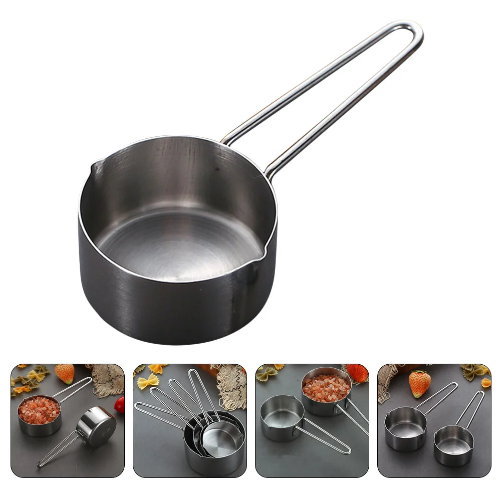 Baking Tools Kitchen Stainless Steel Measuring Cup Spoon Seasoning Scale (1/4cup 60ml) Cat Cups Reusable Teacups Measuring Cup