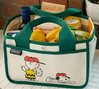 Snoopy Canvas Multifunction Handbag Boys and Girls Cartoon Cute Tote Bag Desktop Organizer storage Bag shopping bag 3