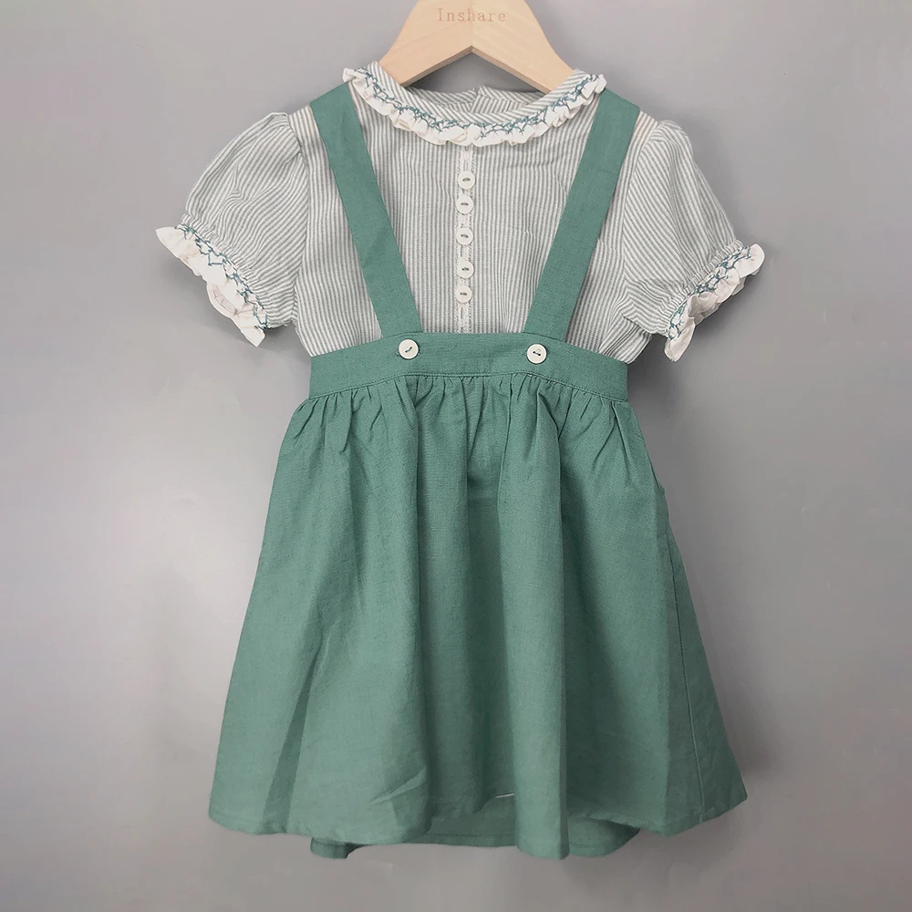 Kinderen Boutique Spaanse Kleding Jongens Meisjes Gestreepte Set