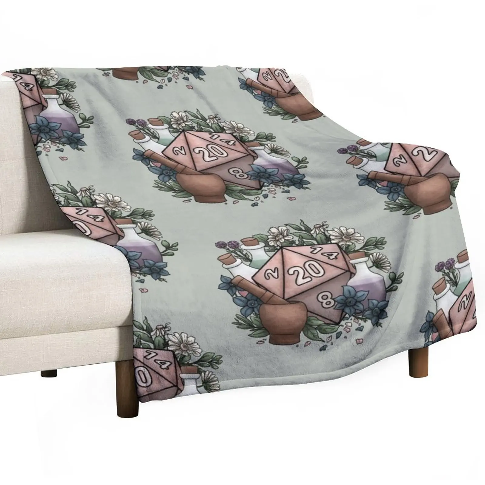 

Alchemist D20 Tabletop RPG Gaming Dice Throw Blanket Furry Fashion Sofas cosplay anime heavy to sleep Blankets