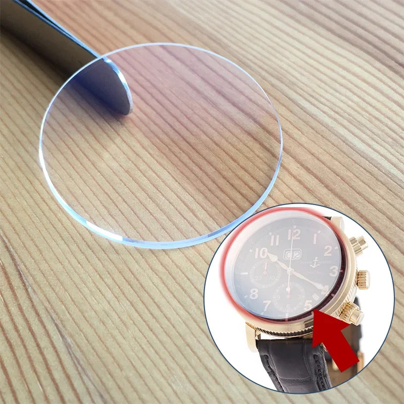 Vetro Di Cristallo Zaffiro Per Un Ulysse Nardin Cronografo Marino Annuale 513-22 Orologio Automatico