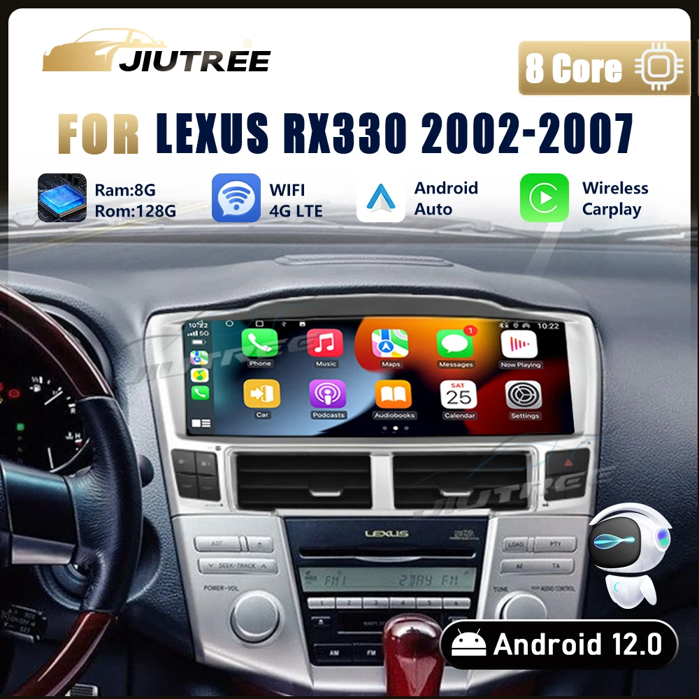 

12.3 inch Android 12 Car Radio for Lexus RX300 RX330 RX350 2002-2016 2017 Car Multimedia Player Autoradio Navigation Carplay GPS