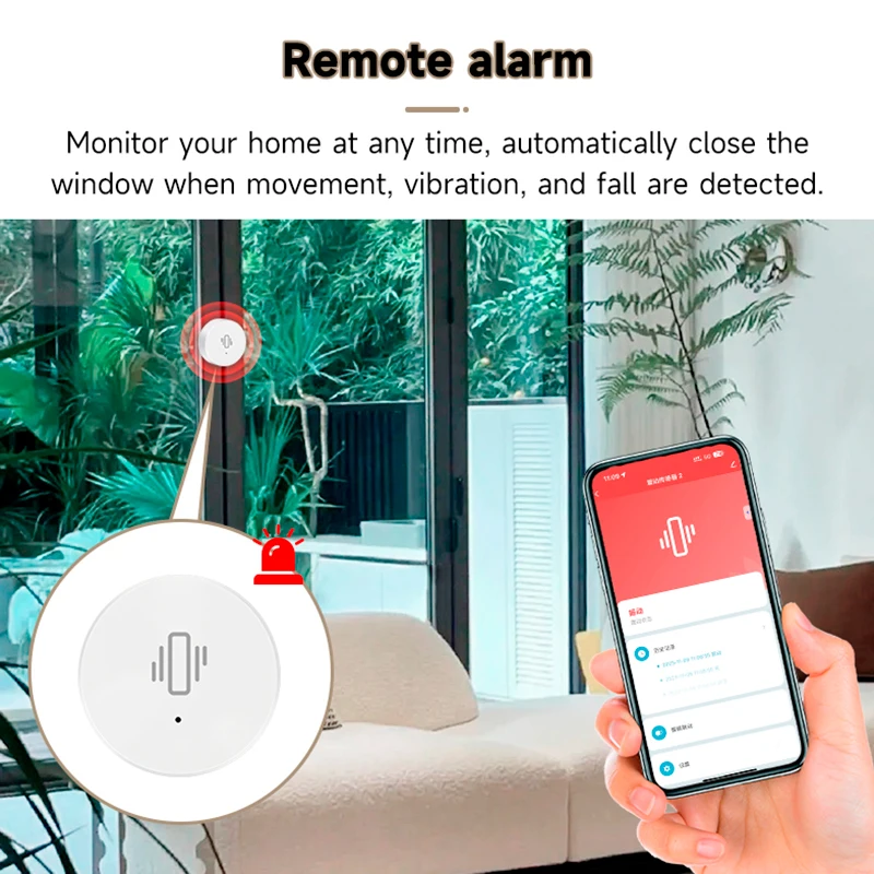 Motion Sensor Tuya Zigbee Smart Vibration Sensor