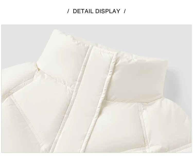 Cotton Clothing Women Loose Stand Collar Simple Casual Temperament Winter Gentle Waterproof Rhombus Versatile Thick Coat