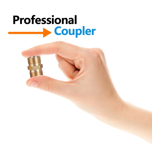 2Db Gyors Csatlakozó Autó Tiszta Nyomású Mosó Tömlőhosszabbító Metrikus Adapter Szilárd Sárgaréz Egyszerű Telepítés - Image 3