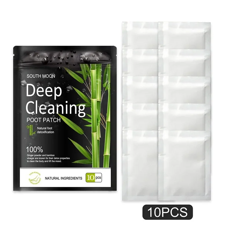 

Natural Ginger Bamboo Detox Foot Patches Detoxification Body Toxins Cleansing Slimming Stress Relief Feet Pads Beauty Health