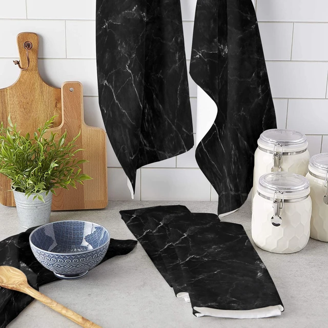 Black Kitchen Towels & Dish Cloths