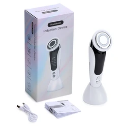 Advanced EMS Facial Massager with LED Light Therapy and Sonic Vibration for Skin Tightening and Anti - Wrinkle Care (New Version - White)