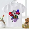 Spidermans Birthday Number T-shirt Boys Marvels Superhero Cartoon Tee Summer Short Sleeve T-shirts 1-9 Age White Tshirt Kid Gift 1