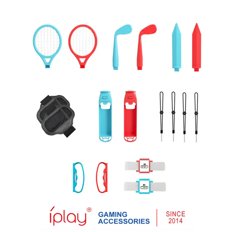 For Nintendo Switch 18 in 1 Sports Accessories Bundle Sports Family Accessories Kit Compatible with Switch/Switch OLED