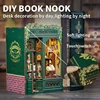 Cutebee Diy Mini Wooden Dollhouse Doll House  With Furniture Light Casa Miniature Owl Bookstore For Toys Birthday Gifts 2