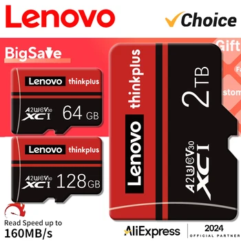 Lenovo 2TB Micro TF/SD Card Class 10 SD Card 1TB 256GB SD Card 128GB 512GB Memory Card Free For Shipping Cameras /tablet/Drone