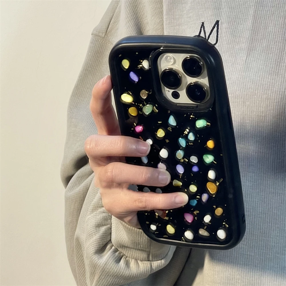 Cute Designer Colorful Gem Jewelled Stone Phone Case For