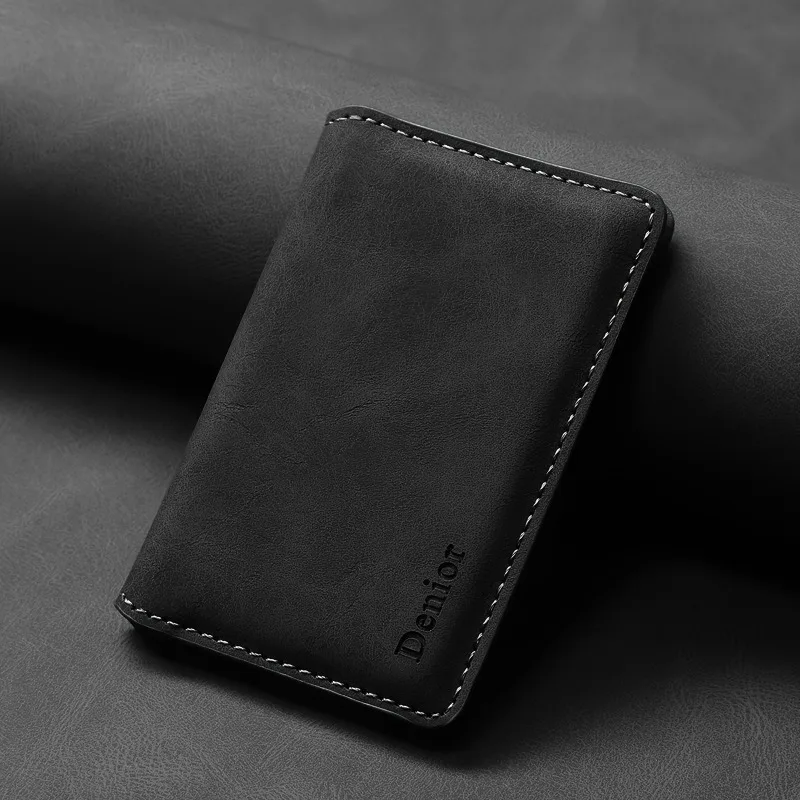 EUCAGR RFID-geschirmte Kreditkarten-Geldbörse, magnetische Handyhülle, 3 Kartenfächer, Kunstleder, sichere Ausweis-Kreditkartenaufbewahrung, Geschenk für Männer – Detail 2