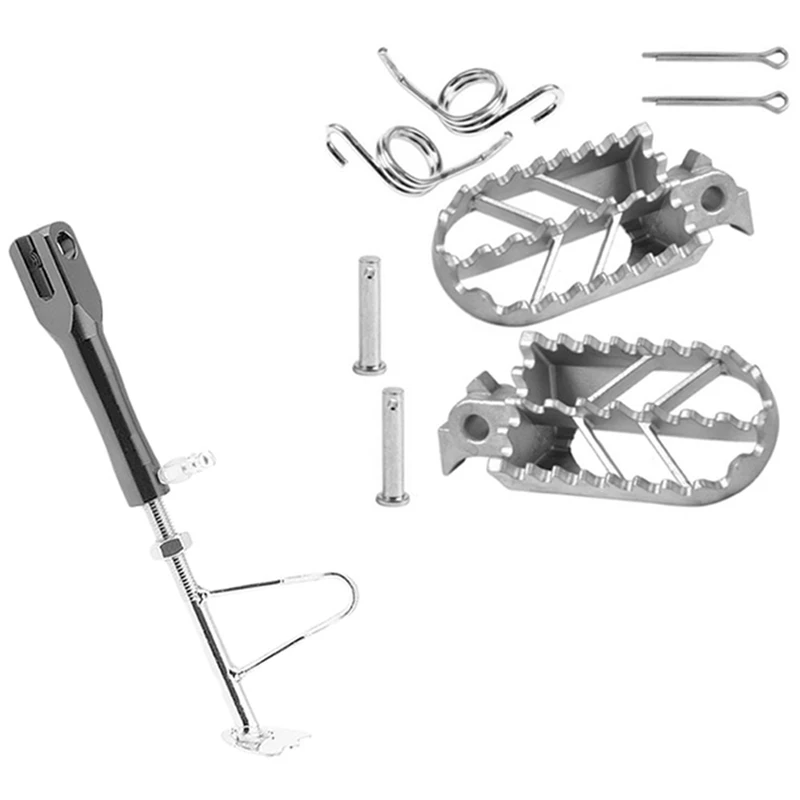 Front Foot Peg Footrest For Honda Kawasaki Yamaha & Universal Black Cnc