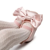 Princess Baby Girls Moccasins Cute Big Bowknot Soft Sole Flat Shoes for Infant Prewalker Anti-Slip Shoes First Walker Crib Shoes 2