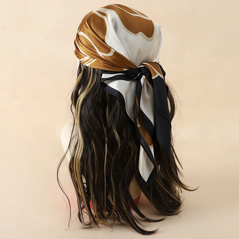 Luxury Silk Head Scarf - Soft Summer Foulard Bandana for Women