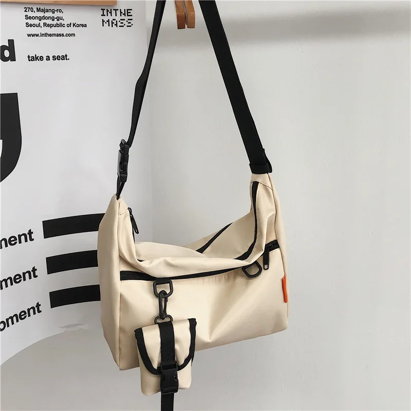 New Fashion Nylon Men Shoulder Messenger Bag Female Crossbody Bag Vintage Male Leisure Sling Bag Women Casual Tote Purses