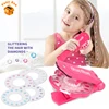 360/180 Bling Bling Gem Stamper for Hair Gems Blinger Toys for Girls Kids Makeup Tool Hair Crystal Diamond Sticker Deluxe Kit 1