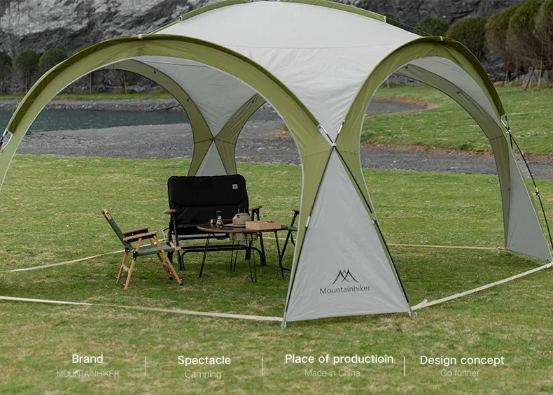 Mighty Dome Tent For Eight To Ten With Silver Coated Fabric Sun Shield