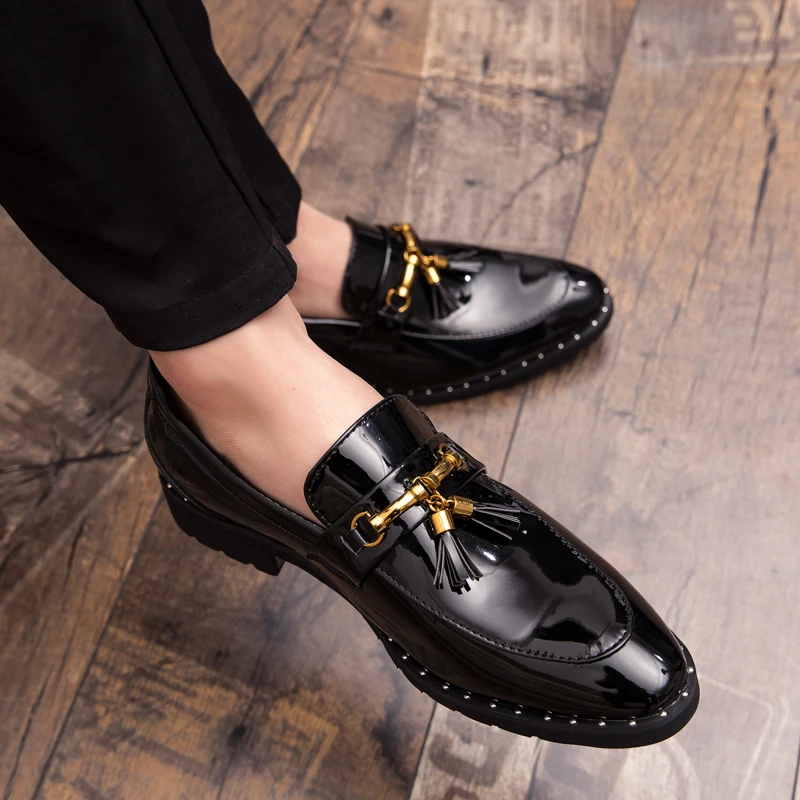 Mens loafers leather Man shoes leather tassel Mocassin homme Calzado hombre Zapatos de hombre Men shoes Men tassel loafers