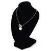 Black Mannequin Necklace Jewelry Pendant Display Stand Holder Show Decorate Rack Black Velvet Fabric Choker Organizer Showcase 1