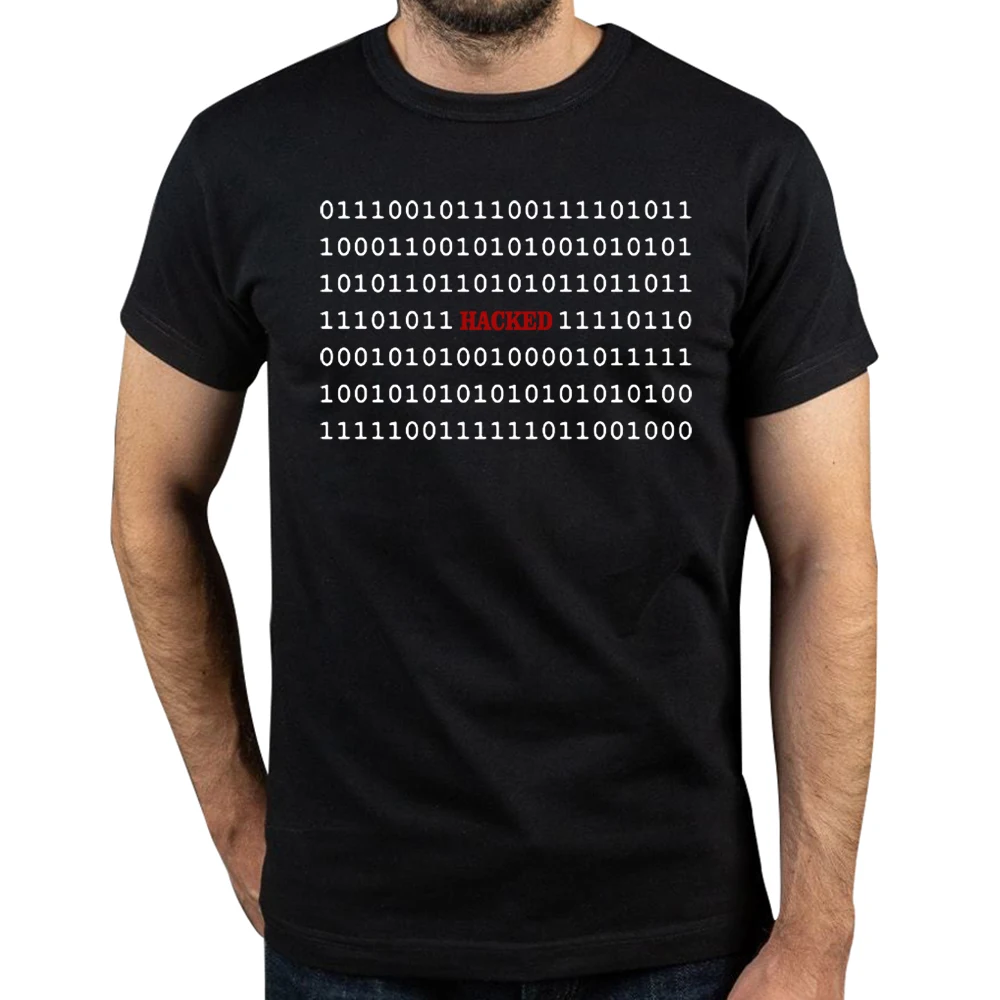 Neue Hacked Binäre Sicherheit Professionelle Lustige Programmierer T-Shirt Kurzarm Coder T Shirt Anime Herren Grafik T-shirt Hip Hop