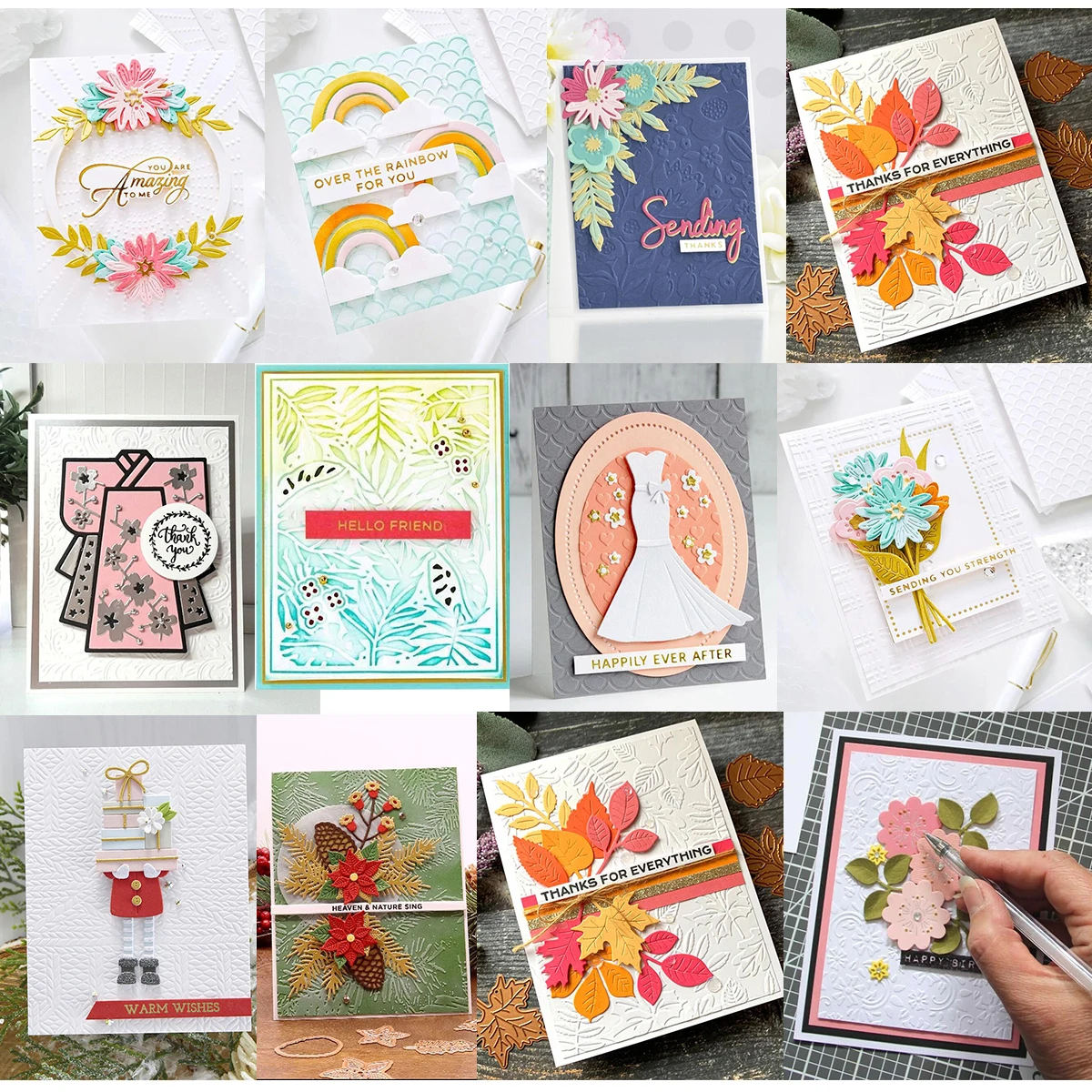 Metal Bump Applicable To Christmas DIY Album Scrapbook 3D Creative Greeting Card Decoration Embossed Folder metal embossing folder