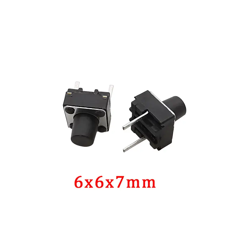 20/50/100Pcs Micro Tactile Switch Momentary Tact DIP Switch 2Pin 6 x 6mm Micro Touch Push Button Switch High 5mm 6mm 7mm 8mm 9mm - Image 11