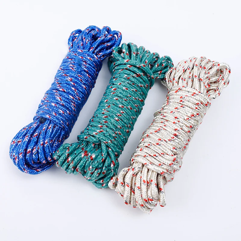 10m Clotheslines Nylon Rope Strong Windproof Laundry Hanger Rack Washing Dryer Rope Line Outdoor Travel Home Garden Supplies 6
