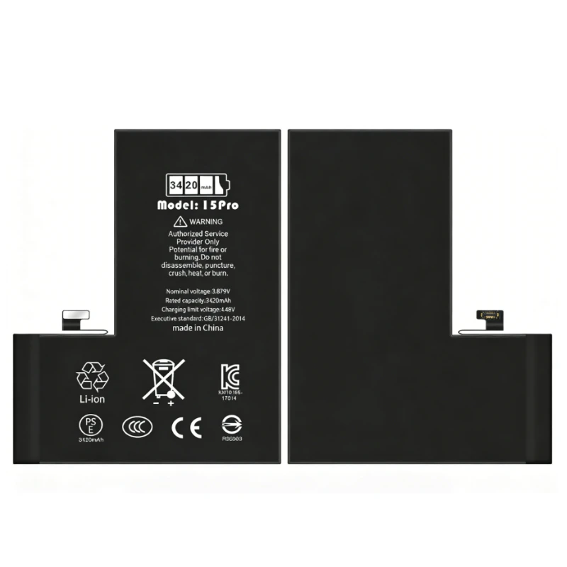 For 15 Pro 3420mAh A3104 A2848 A3101 A3102 High-Capacity Replacement Mobile Pho