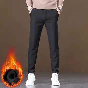Trend-in Men's Winter Himo Slack Pants Warm Fit Casual Pants LP0934