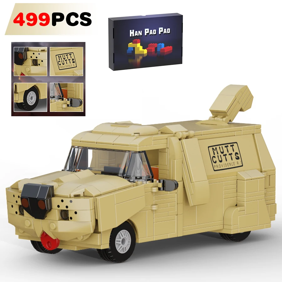 MOC City Car Truck Dumb's Dog Cart Building Blocks Dumb and Dumber