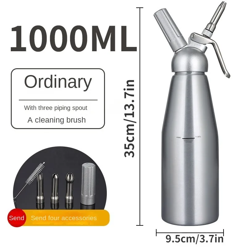 17 oz 34 oz cream dispenser cake decorating gun siphon squeeze bottle dessert tool cream whisk baking supplies 500/1000 ml