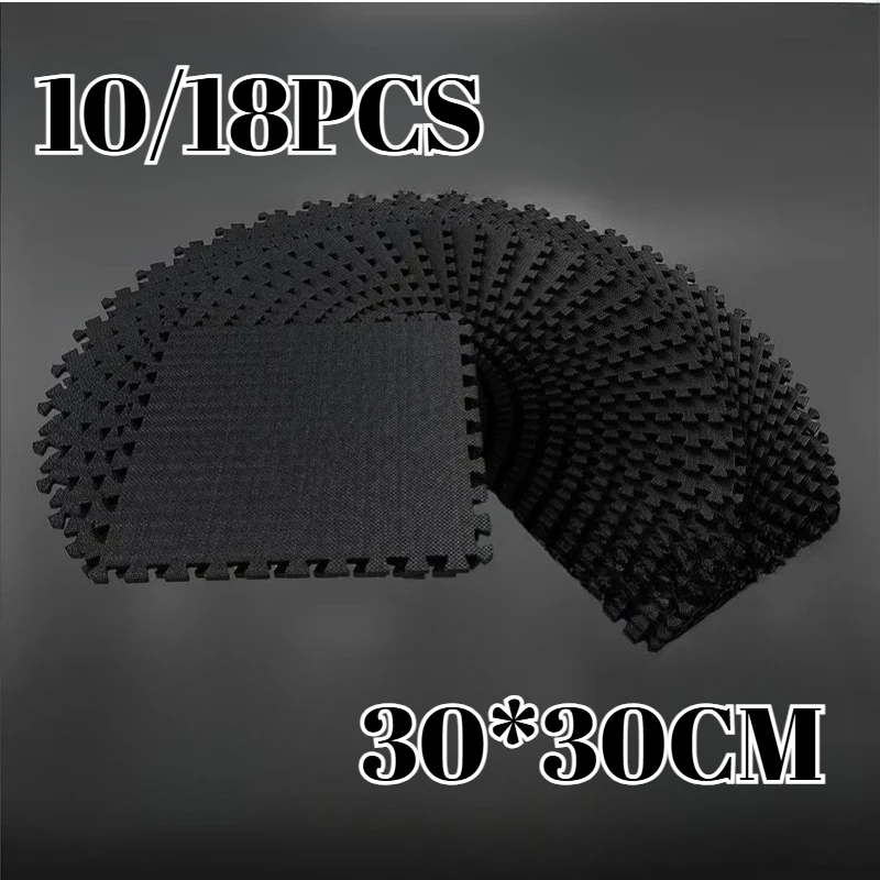 10/18PCS Cross Pattern Floor Mat Children's Anti Slip Foam Interlocking Carpet Infant and Toddler Anti Fall Board Fitness Floor