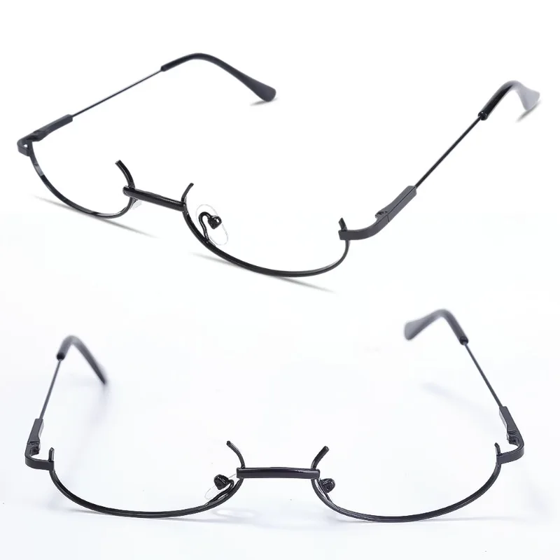 Vintage Chic Metal Half-Frame Eyewear for Cosplay & Party Décor