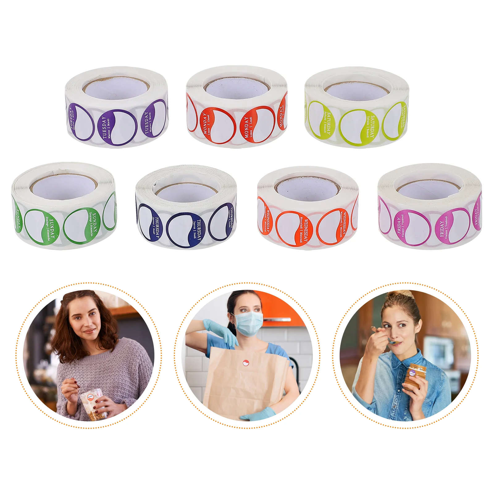 

7 наклеек на неделю, наклейки на день еды, управление запасами и оформление ресторана