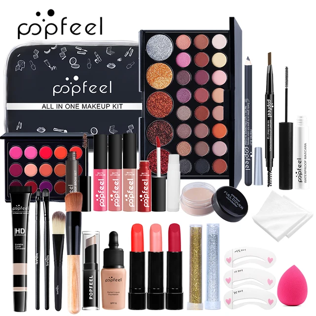 POPFEEL-Kit de Maquillage Tout-en-Un pour Femme, Ensemble Complet, avec Fard à Paupières, Eyelblogueur 5